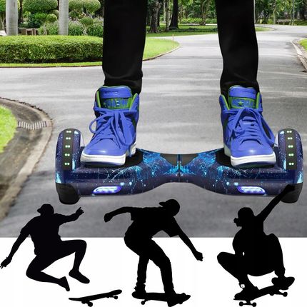 Deskorolka Elektryczna HOVERBOARD LED Głośnik BT Koła 6,5 Cali Ochraniacze - zdjęcie 6