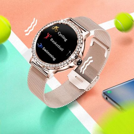 SMARTWATCH DAMSKI ZEGAREK Z FUNKCJĄ ROZMOWY NX1 GOLD MENU PL - zdjęcie 6