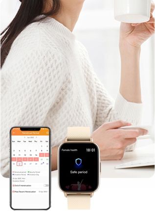 ZEGAREK DAMSKI SMARTWATCH NTN F02BLACK 3D MENU PL - zdjęcie 2