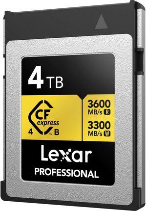 Lexar Professional CFexpress Type B Pro Gold R3600/W3300 4TB - zdjęcie 3