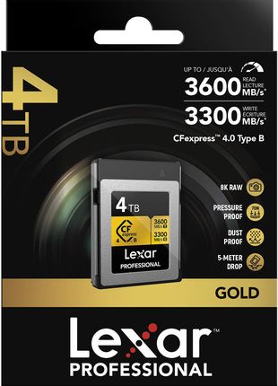 Lexar Professional CFexpress Type B Pro Gold R3600/W3300 4TB - zdjęcie 6