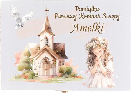 na Komunie świętą pamiątka pudełko Grawer Pamiątka Komunii Świętej - zdjęcie 5