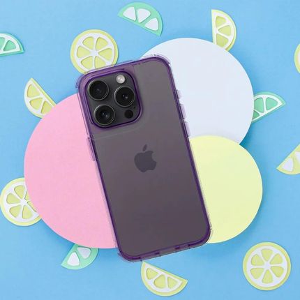 Etui Futerał Matrix Clear Do Apple Iphone 16E Fioletowe - zdjęcie 2