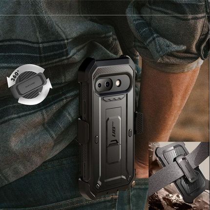 Supcase Pancerne Etui Cover Szkiełko Na Ekran 360 Klipsa Do Google Pixel 9A - zdjęcie 3