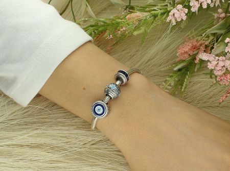Charms srebrny próba 925 typu PANDORKA granatowa cyrkonia DIA-CHA-3748-925 - zdjęcie 2