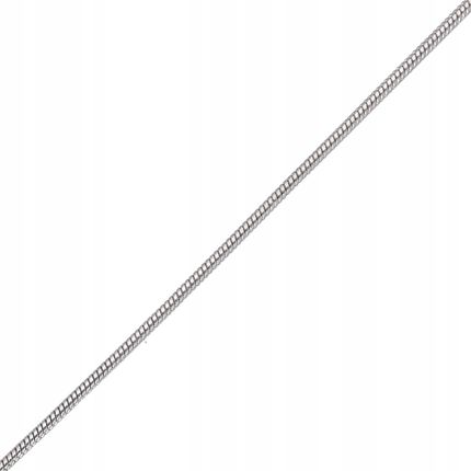Łańcuszek ze stali szlachetnej klasyczny 45cm linka żmijka srebrny metalowy - zdjęcie 2