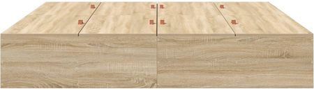 vidaXL Rama Łóżka Z Miejscem Na Przechowywanie Sonoma Oak 200X200Cm (3335359) - zdjęcie 3