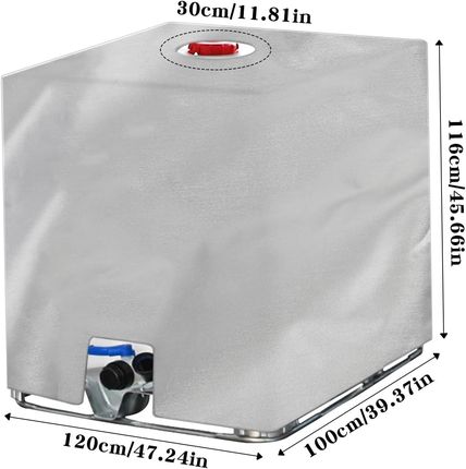 Plandeka Na Zbiornik Wodę Deszczówkę Pokrowiec Osłona Mauzer 1000L Ibc Xl 1820182575 - zdjęcie 2