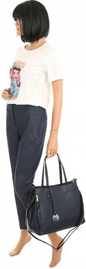JGL Just Glamour Włoska Torebka Damska kuferek listonoszka WHSG18671 Blue - zdjęcie 4