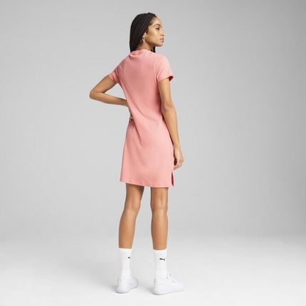 Damska obcisła sukienka prążkowana ESS ELEVATED PUMA Pink Fruit - zdjęcie 2