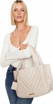 Aldo torebka beżowa typu shopper poliester pomysł na prezent wysyłka w 24h! - zdjęcie 2