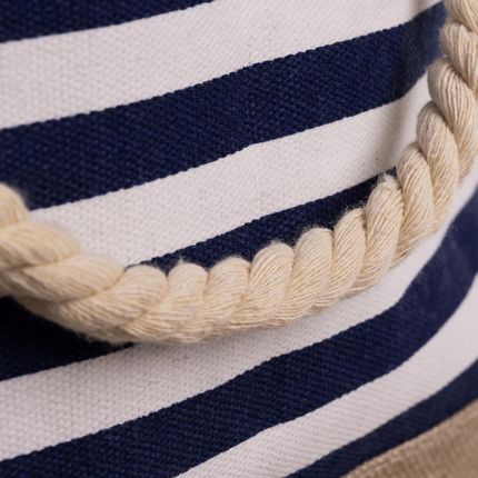 Torba Plażowa na Plażę Duża Torebka Zakupy Piknik w Marynistycznym Stylu XL - zdjęcie 2