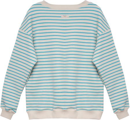 by Insomnia Bluza bez kaptura DAMIA PASKI KREMOWO TURKUSOWE - zdjęcie 2