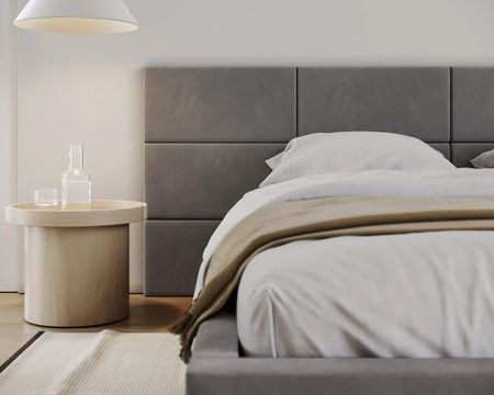 Fdm Łóżko Tapicerowane Denver Z Panelami Ściennymi 90X200 Paris Petrol - zdjęcie 2