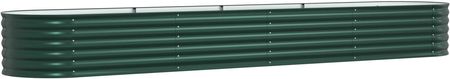 vidaXL Ogród Podniesione Łóżko Zielone 400X80X44cm Stal Galwanizowana 42008127 - zdjęcie 3