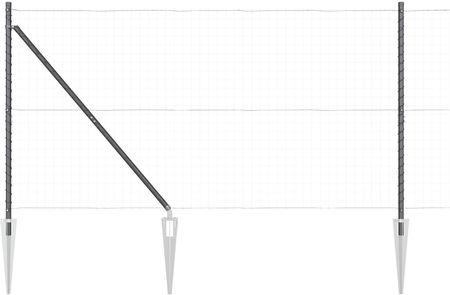 vidaXL Słupki Ogrodzeniowe Z Kolcem 52szt. 32mm 140cm Ze Stali Galwanizowanej 3350192 - zdjęcie 3