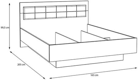 Forte Łóżko Z Pojemnikiem 160X200 Baderna Bdnl1162 (Bdnl1162M635) - zdjęcie 2