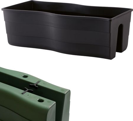 Form-Plastic 3X Skrzynka Na Balustradę Wave 60 Doniczka Balkonowa + Keramzyt 5L - zdjęcie 4