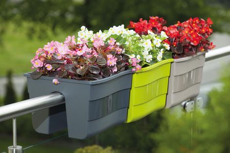Form-Plastic 3X Skrzynka Na Balustradę Wave 60 Doniczka Balkonowa + Keramzyt 5L - zdjęcie 5