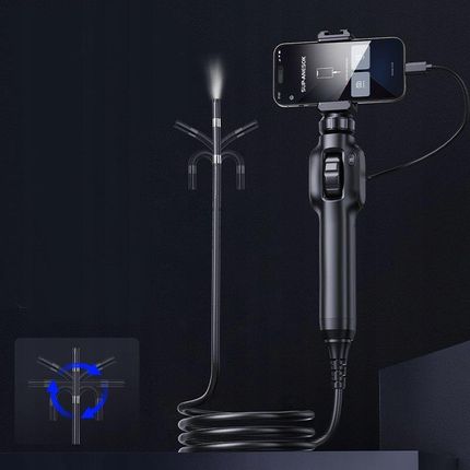 Benetech Endoskop Kamera Inspekcyjna Ruchoma Głowica Uchwyt Na Tel Android Ios 2M Hd - zdjęcie 3