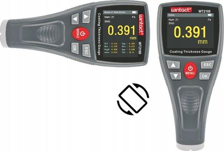 Wintact Miernik Grubości Lakieru Tester Czujnik Powłok Mikrony Wykresy Lcd +Baterie - zdjęcie 2