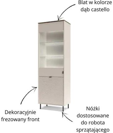 Mebel Bos Witryna Wąska Evo 1D1W (EVO1D1W) - zdjęcie 4