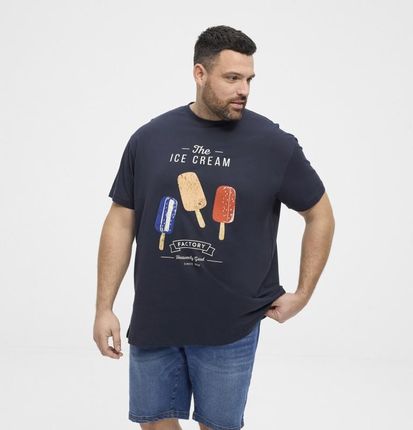 T-shirt NORTH LATITUDE z nadrukiem granatowy - zdjęcie 3