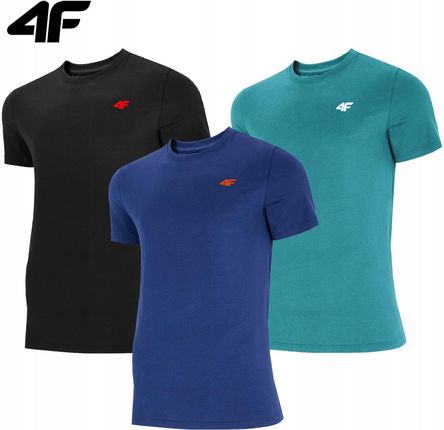 Koszulka Męska 4F zestaw 3 szt. TZ30 T-shirt Podkoszulek Na Co Dzień L - zdjęcie 6