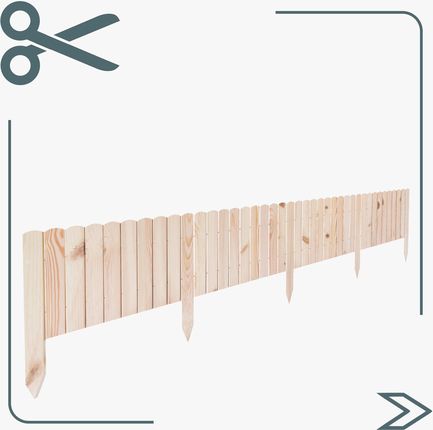 Obrzeże Trawnikowe Palisada Ogrodowa Drewniana Płotek Ogrodowy 40x200cm - zdjęcie 3