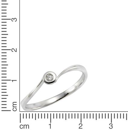 Pierścionek Orolino złoto 585 z diamentem o szlifie brylantowym 0.03ct. - zdjęcie 2
