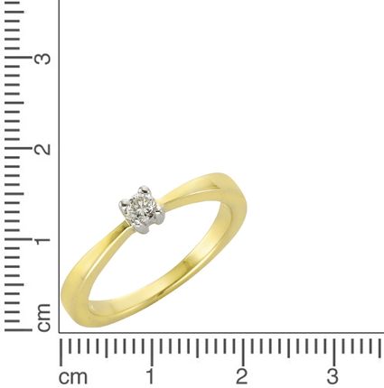 Pierścionek z brylantami Ellen K. 375/- złoty brylant 0,10ct. - zdjęcie 2