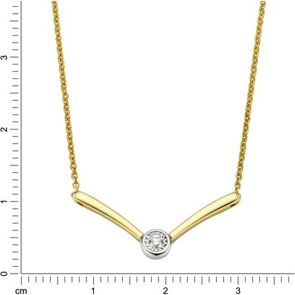 Diamonds by Ellen K. Naszyjnik złoty 375 z diamentem o szlifie brylantowym 0.03ct. - zdjęcie 2