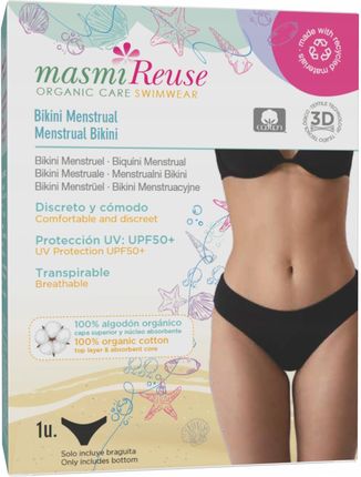 Majtki menstruacyjne Masmi Reuse do pływania Upf 50+/ odporne na chlor L - zdjęcie 2