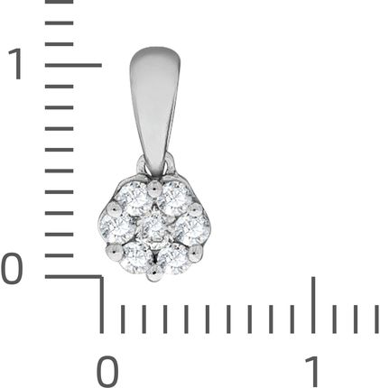Wisiorek V 375 z białego złota z diamentem - zdjęcie 2
