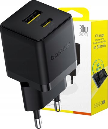 Baseus Ładowarka Sieciowa Palm 30W 1Xusb A C Pd Qc 3 0