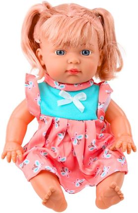 Lean Toys Lalka Bobas W Kolorowej Sukience Kucyki Butelka Dźwięk - zdjęcie 2