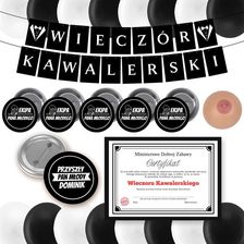 Propa Ganda Zestaw Na Wieczór Kawalerski Certyfikat Cycek Antystresowy Balony Baner Y2 ZESTAWDEKORACJINAWIECZÓRKAWALERSKI