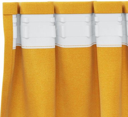 vidaXL Firany Blackout Z Taśmą 2 Sztuki Musztardowy Aksamit 140x245cm - zdjęcie 2