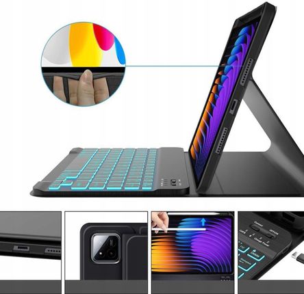 Tech-Protect Etui na Xiaomi Pad 7/7 Pro Sc Pen Czarny Klawiatura (SCPENKEYBOARDPAD77PROBLACK) - zdjęcie 2