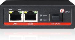 Zdjęcie MEDIA KONWERTER (SWITCH) POE GETFORT SFP RJ-45 1000Mbps (2-port) - Jarosław