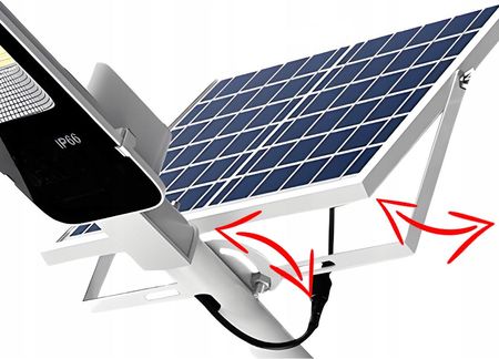 Lampa 2000W Solarna Led Z Regulowanym Panelem Mocna Duża Uliczna Ogrodowa - zdjęcie 4