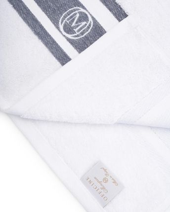 Officine Monogram - Ręcznik kąpielowy 100 x 160 cm Linea Biało-szary - zdjęcie 2