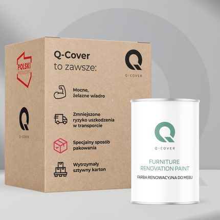 Q-Cover Farba Do Mebli Kuchennych Biały Alpejski Mat 1l - zdjęcie 2