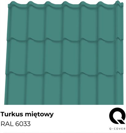 Q-Cover Farba Do Dachów Metalowych Turkus Miętowy Połysk 20l - zdjęcie 3