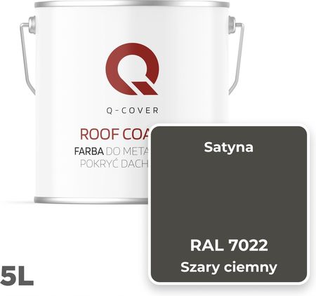 Q-Cover Farba Do Dachów Metalowych Blachy Ocynk. Stal Antracyt Satyna 5l - zdjęcie 4