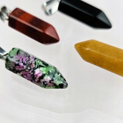 Zawieszka grot sopel AWENTURYN ŻÓŁTY wisiorek 3 cm geometryczny MODNY - zdjęcie 4