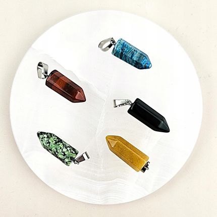 Zawieszka grot sopel niebieski AGAT CRAZY wisiorek 3 cm geometryczny MODNY - zdjęcie 2