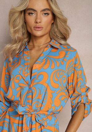 Renee Niebiesko-Pomarańczowa Sukienka damska L/XL - zdjęcie 2