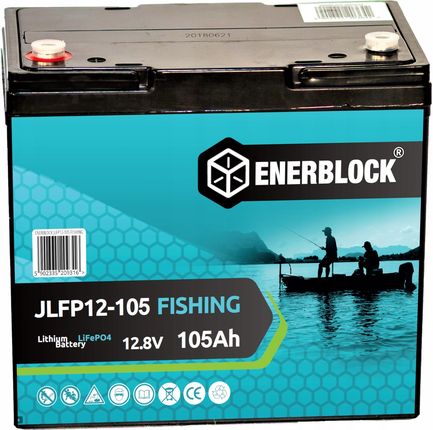 Enerblock Akumulator Litowy Lifepo4 Do Łodzi Pontonu Jachtu 105Ah 12V +Bms +Ładowarka - zdjęcie 2