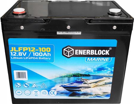 Enerblock 2X Akumulator Lifepo4 Litowy 100Ah Do Jachtu Motorówki Łodzi Motorowej +Bms - zdjęcie 2